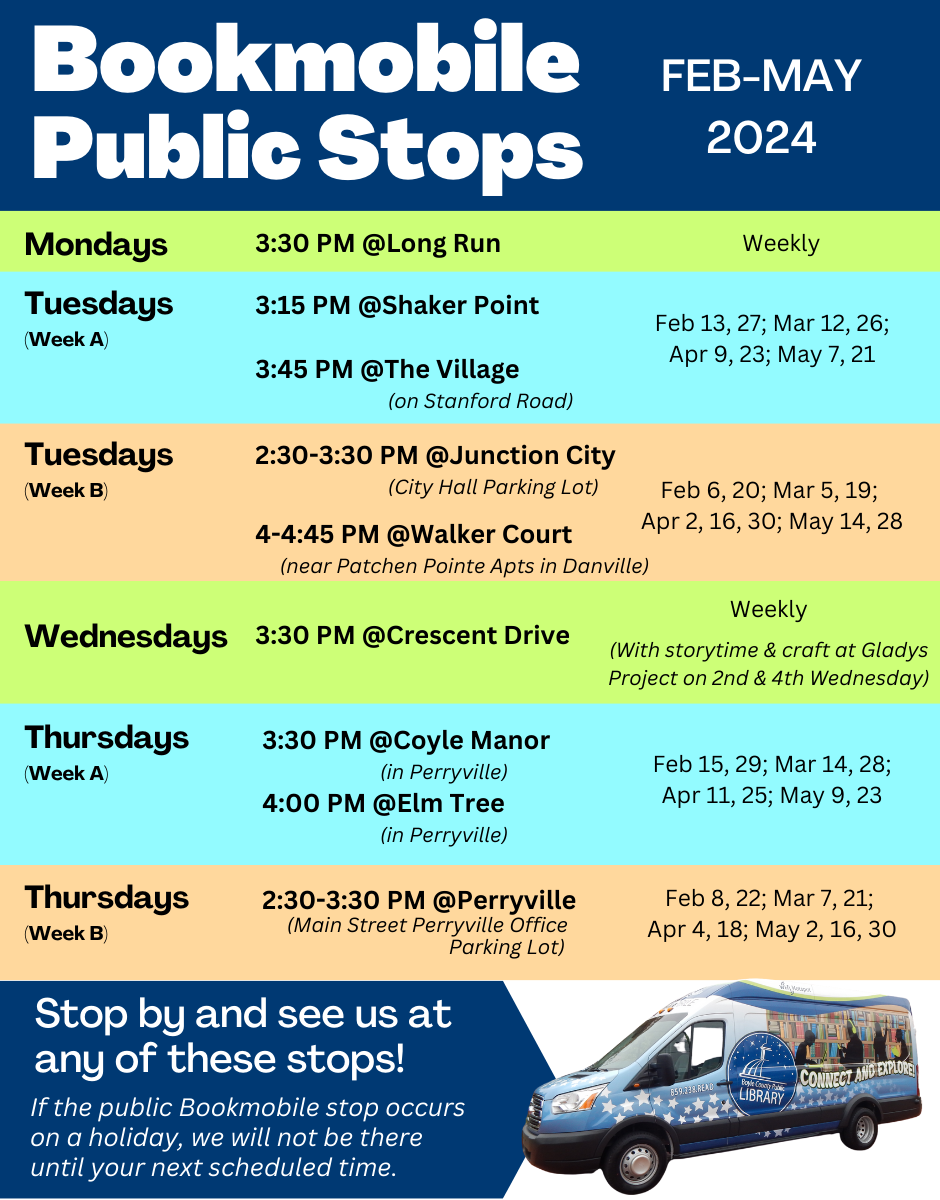 Bookmobile Public Stops Feb-May 2024