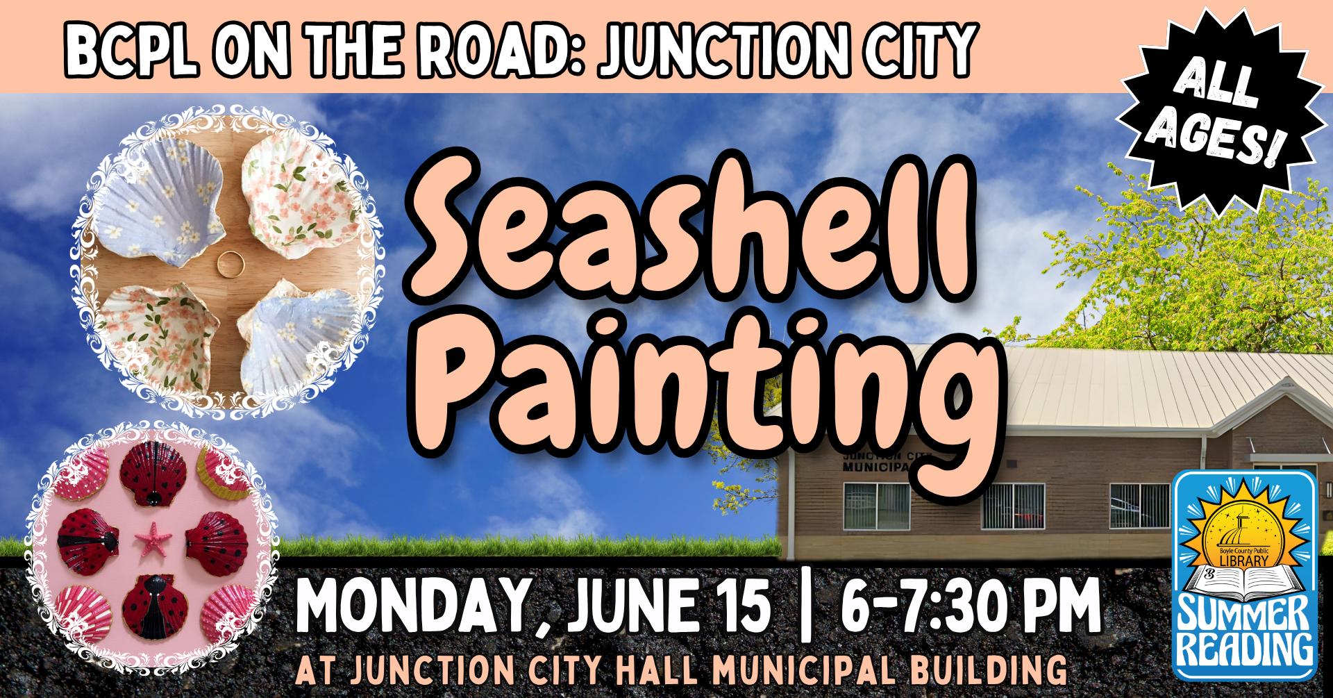 BCPL On the Road - Junction City - Seashell Painting on June 15 at 6 PM