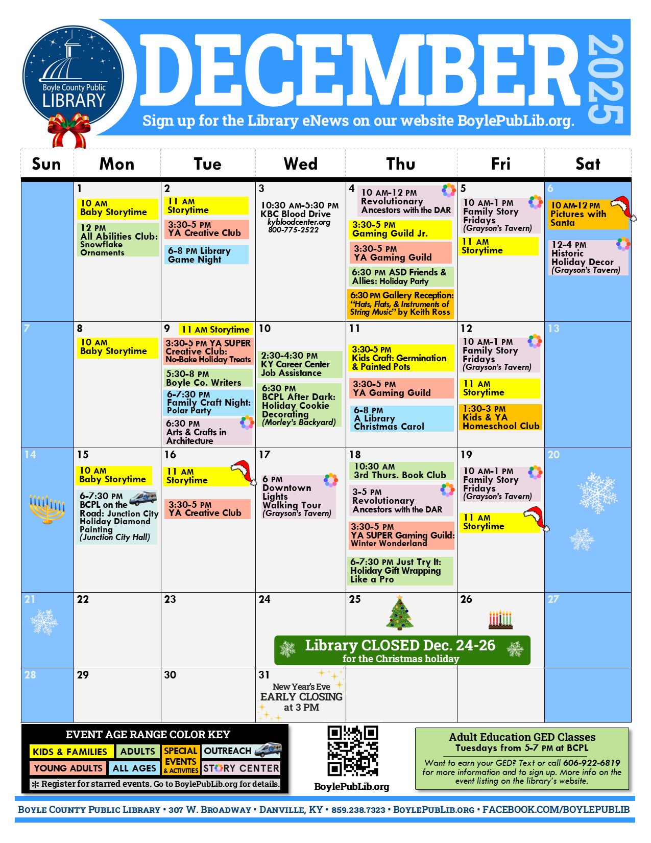 December 2025 Calendar