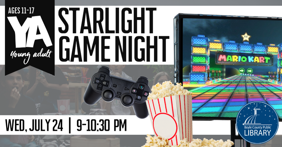 YA Starlight Game Night Poster
