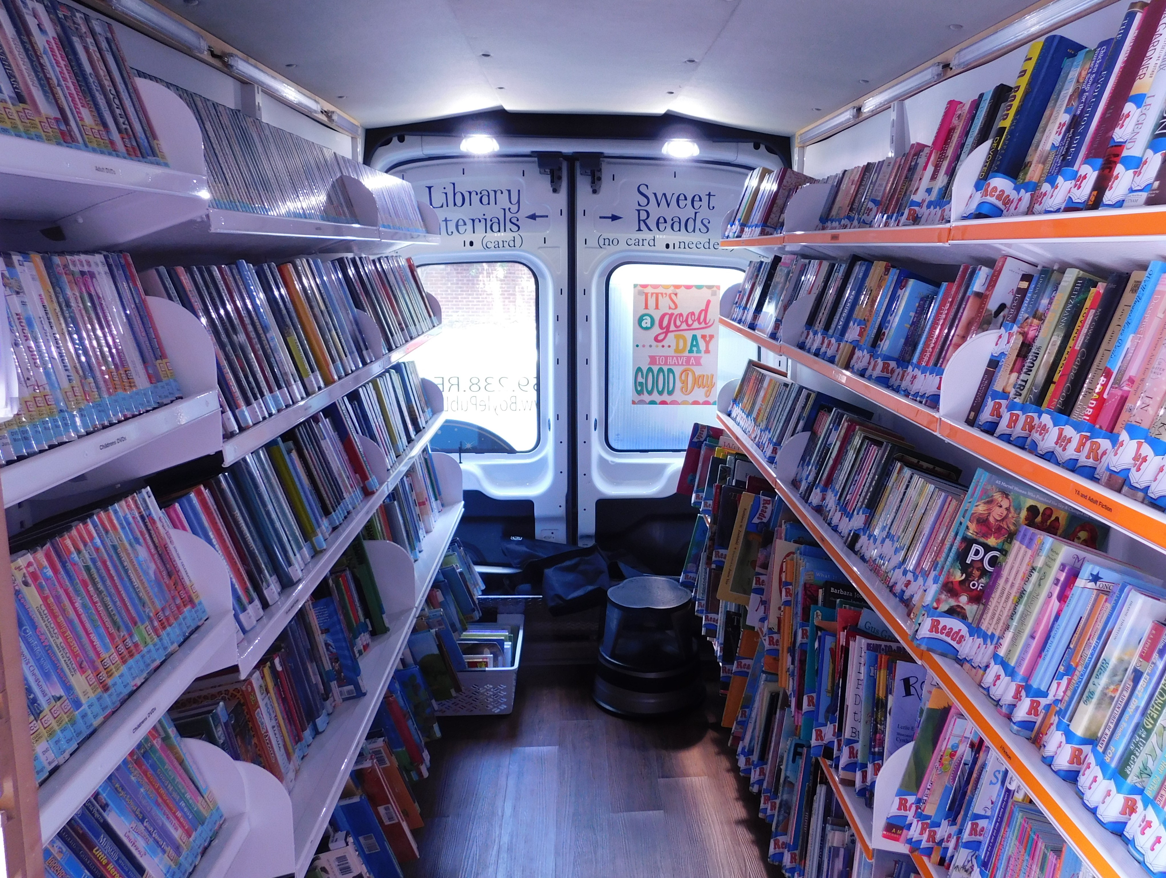 Bookmobile interior