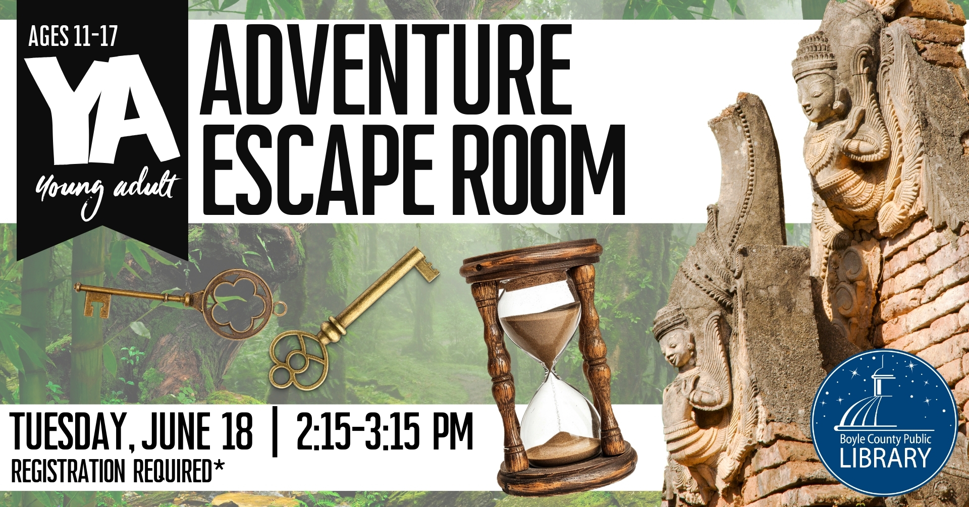 YA Adventure Escape Room Poster