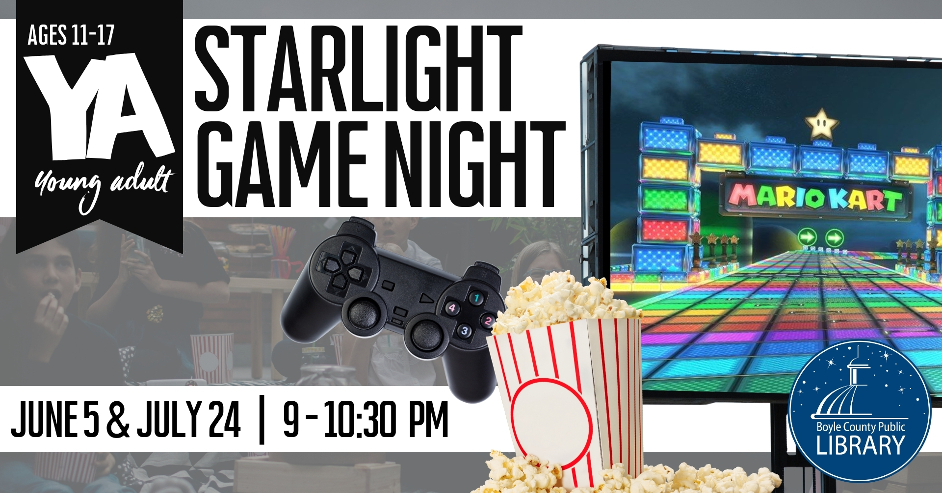 YA Starlight Game Night Poster